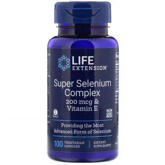 Селен с витамином Е, Super Selenium, Life Extension, комплекс, 100 капсул