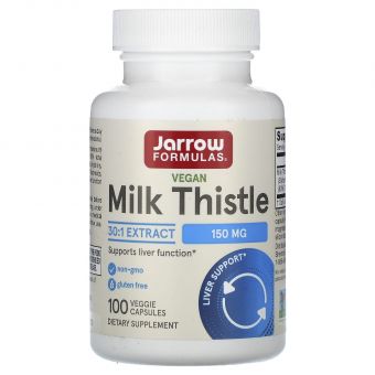 Расторопша (Milk Thistle), Jarrow Formulas, стандартизированная, 150 мг, 100 вегетирианских капсул