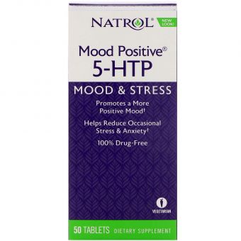 5-гидрокситриптофан (Mood Positive 5-НТР), Natrol, 50 таблеток