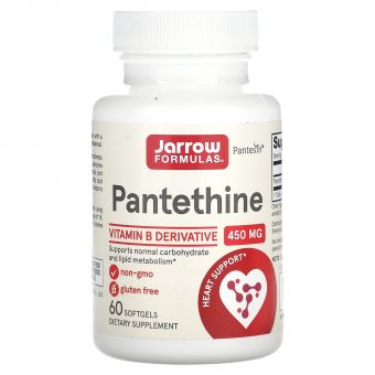 Пантетин, Pantethine, Jarrow Formulas, 450 мг, 60 капсул