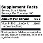 Витамин Д дополненный, Vitamin D (5,000 МЕ), Douglas Laboratories, 100 таблеток