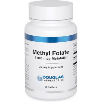 Метилфолат, Methyl Folate (L-5-MTHF), Douglas Laboratories 1000 мкг, 60 таблеток