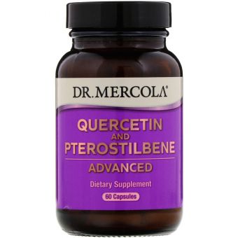 Кверцетин и птеростильбен, Quercetin and Pterostilbene, Dr. Mercola, 60 капсул