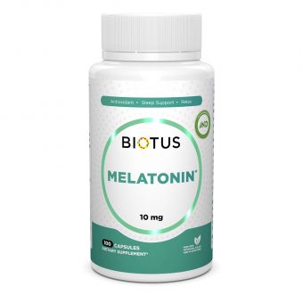 Мелатонин, Melatonin, Biotus, 10 мг, 100 капсул