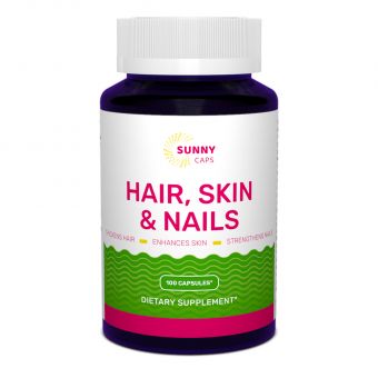 Комплекс кожа, волосы, ногти, Hair, Skin & Nails Complex Powerful, Sunny Caps, 100 капсул