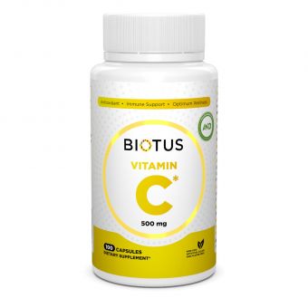 Витамин С, Vitamin C, Biotus, 500 мг, 100 капсул