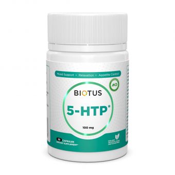 5-HTP (5-гідрокситриптофан), 5-HTP, Biotus, 30 капсул