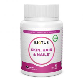 Волосы, кожа и ногти, Hair, Skin & Nails, Biotus, 30 таблеток