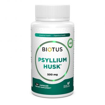 Подорожник, Psyllium Husk, Biotus, 100 капсул