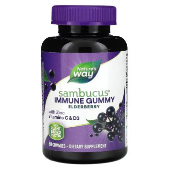 Черная бузина, Sambucus Gummies, Nature's Way, 60 таблеток