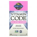 Сырые витамины для женщин 50+, Multivitamin, Vitamin Code, Garden of Life, из цельных продуктов, 120 вегетарианских капсул