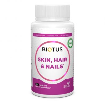 Волосы, кожа и ногти, Hair, Skin & Nails, Biotus, 60 таблеток