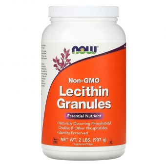 Лецитин в гранулах,  Lecithin, Now Foods, без ГМО, 907 г