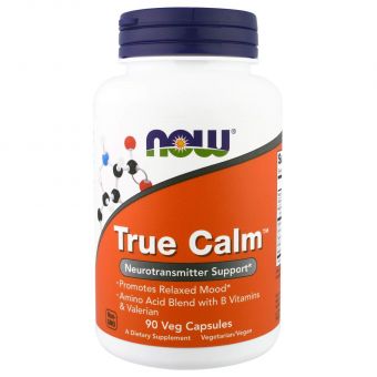 Формула от стресса, True Calm, Now Foods,  90 вегетарианских капсул