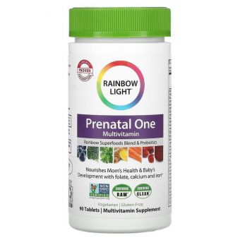 Витамины для беременных, Prenatal One, Rainbow Light, 1 в день, 90 таблеток