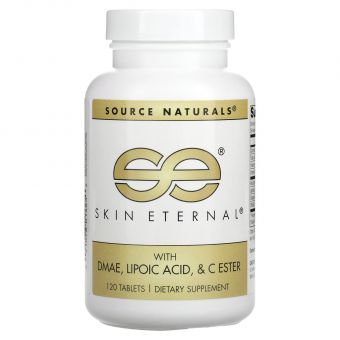 Здоровье кожи с DMAE + Альфа-липоевой кислотой, Skin Eternal, Source Naturals, 120 таблеток