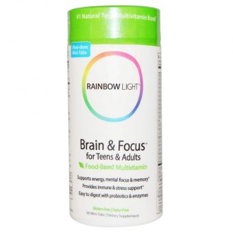 Вітаміни для мозку підлітків, Brain for Teens & Adults, Rainbow Light, 90 таблеток