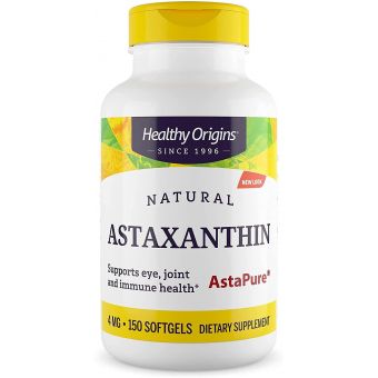 Астаксантин, Astaxanthin, Healthy Origins, 4 мг, 150 гелевых капсул