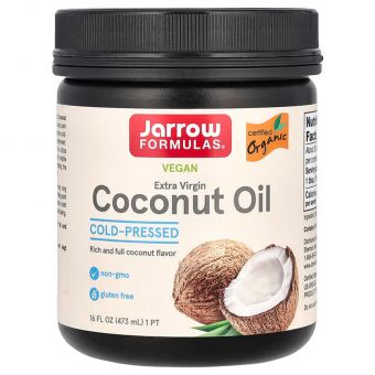 Кокосова олія, Coconut Oil, Jarrow Formulas, органічна, 473 г