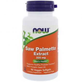 Со Пальметто, Saw Palmetto, Now Foods, экстракт для мужского здоровья, 320 мг, 90 растительных гелевых капсул