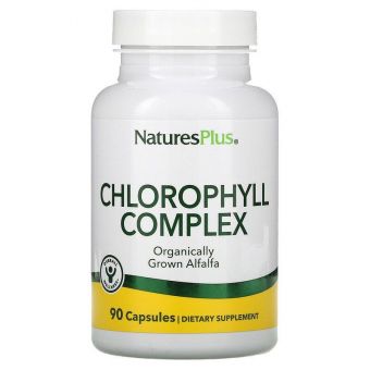 Хлорофилл, Chlorophyll, Nature's Plus, комплекс, 90 капсул.