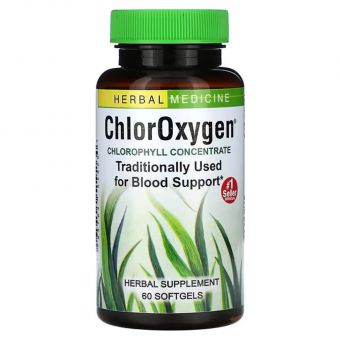 Хлорофилл концентрат, ChlorOxygen, Herbs Etc., 60 гелевых капсул