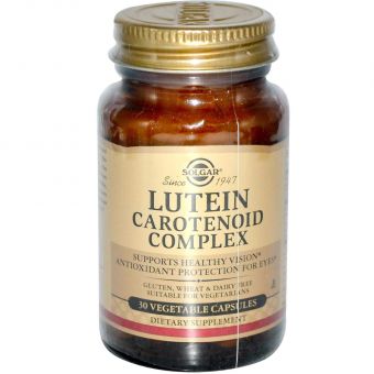 Каротиноиды, Lutein Carotenoid, Solgar, комплекс с лютеином, 30  капсул