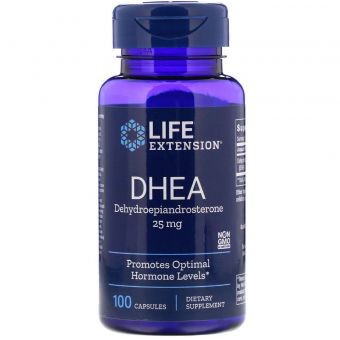 Дегидроэпиандростерон, DHEA, Life Extension, 25 мг, 100 капсул