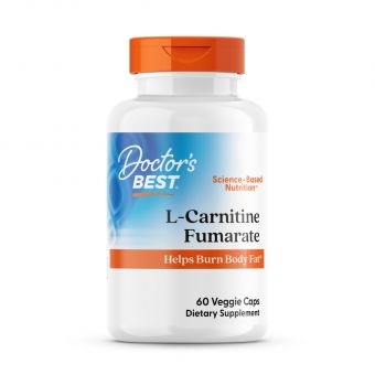 Л-карнитин фумарат, L-Carnitine Fumarate with Biosint Carnitine, Doctor's Best, 500 мг, 60 веганских капсул