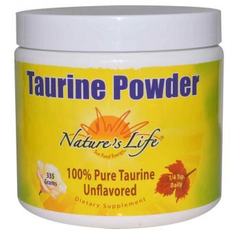 Таурин, Taurine, Nature's Life, 335 г