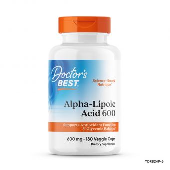 Альфа-липоевая кислота, Alpha-Lipoic Acid, Doctor's Best, 600 мг, 180 веганских капсул