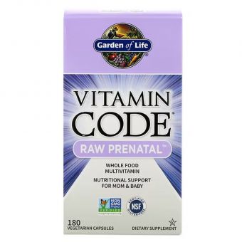 Сирі вітаміни для вагітних, Raw Prenatal, Garden of Life, Vitamin Code, 180 вегетаріанських капсул