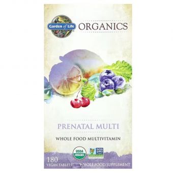 Мультивитамины для беременных, MyKind Organics, Prenatal Multi, Garden of Life, 180 таблеток