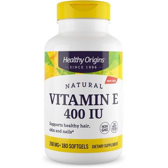 Витамин Е, Vitamin E, Healthy Origins, 400 МЕ, 180 капсул