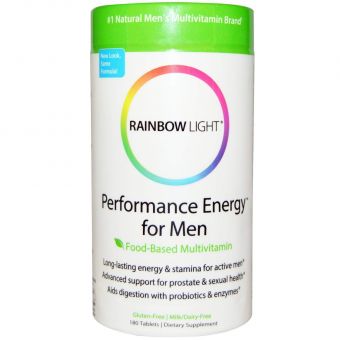 Витамины для мужчин без железа, Performance Energy, Rainbow Light, 180 таблеток