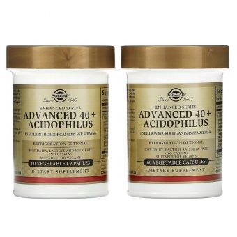 Пробиотики Ацидофилус 40+, Advanced 40+ Acidophilus, Solgar, 120 вегетарианских капсул