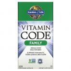 Мультивитамины для всей семьи, Multivitamin, Garden of Life, Vitamin Code, цельнопищевые, 120 вегетарианских капсул