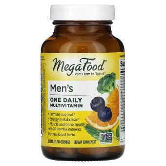 Вітаміни для чоловіків, Men's One Daily, Mega Food, без заліза, 1 в день, 60 таблеток