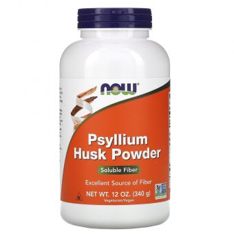 Подорожник, Psyllium Husk, Now Foods, порошок 340 г