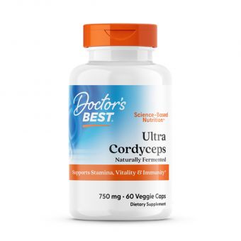 Кордіцепс ультра, Ultra Cordyceps, Doctor's Best, 750 мг, 60 веганських капсул