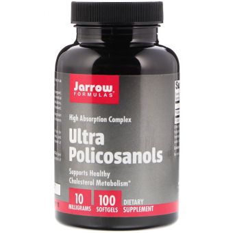 Поликозанол ультра (Ultra Policosanols), Jarrow Formulas, комплекс, 10 мг, 100 капсул