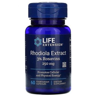 Родиола розовая (Rhodiola Extract), Life Extension, экстракт, 250 мг, 60 капсул