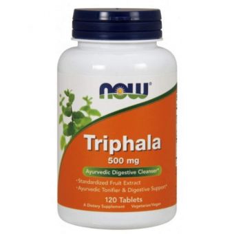 Трифала (Triphala), Now Foods, 500 мг, 120 таблеток