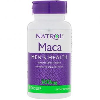 Мака перуанская (Maca), Natrol, 500 мг, 60 капсул