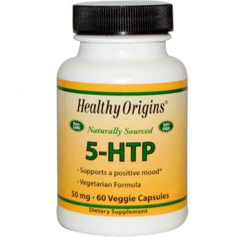 5-гідроксил L-триптофан (5-НТР), Healthy Origins, 50 мг, 60 капсул