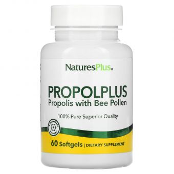 Прополіс, Propolis w / Bee Pollen, Nature's Plus, бджолиний пилок, 60 капсул