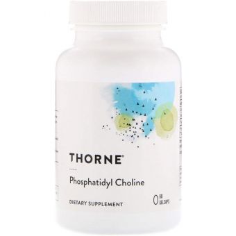 Фосфатидилхолин, Phosphatidyl Choline, Thorne, 60 капсул