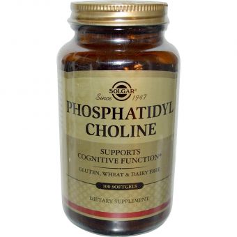 Фосфатидилхолин, Phosphatidyl Choline, Solgar, 100 капсул