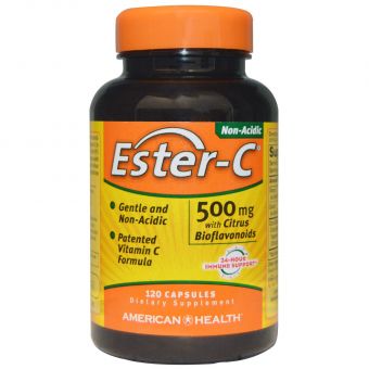 Естер С з біофлавоноїдами, Ester-C, American Health, 500 мг, 120 капсул