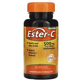 Эстер С (витамин С), Ester-C, American Health, 500 мг, 60 капсул